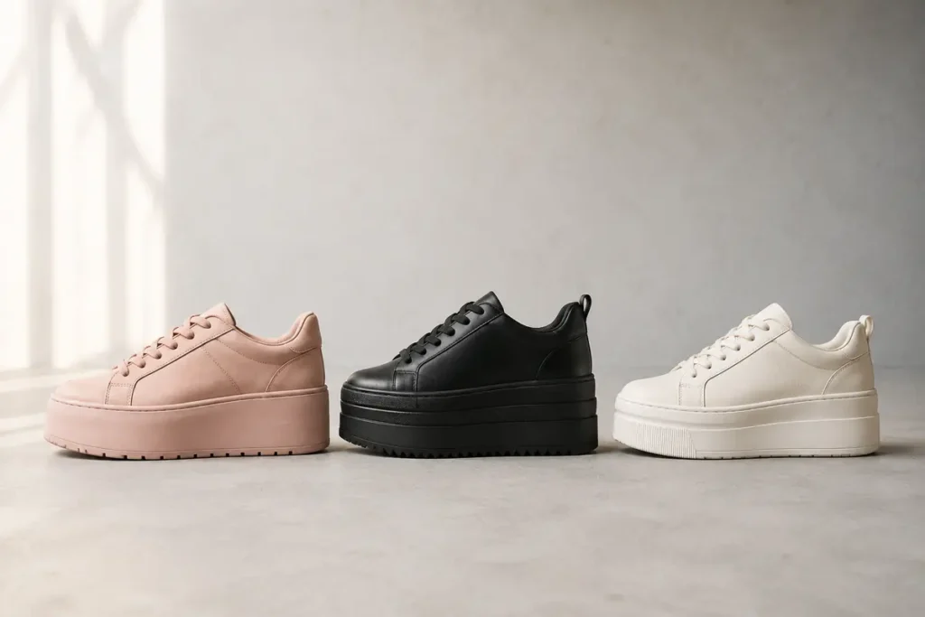 Sneakersy na platformie – wygoda, stabilność i dobór wysokości