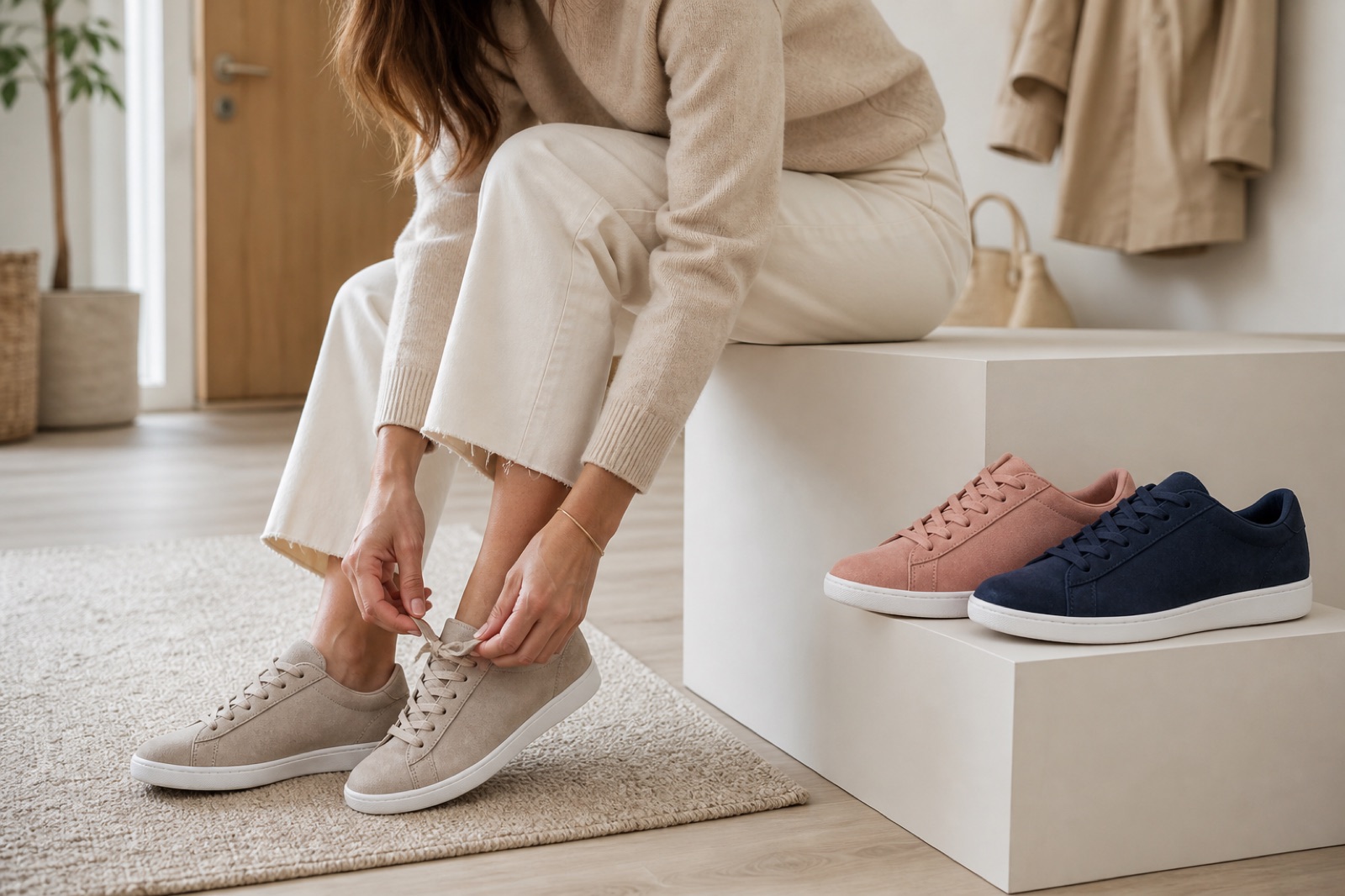 Inspiracja stylizacyjna Puma Vikky – beż, róż i granat