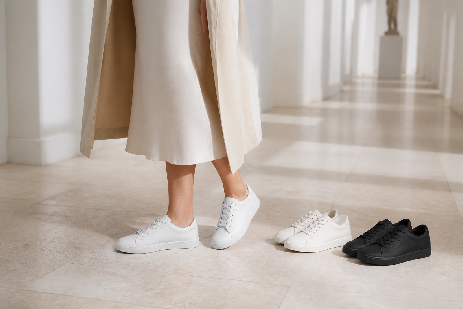 Inspiracja stylizacyjna Reebok Princess – biel, krem i czerń